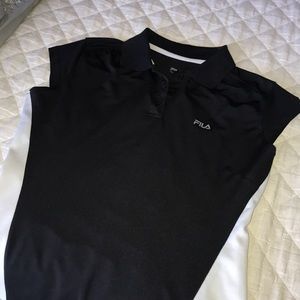Fila Short Sleeve Golf / Tennis Polo Black Sz  L